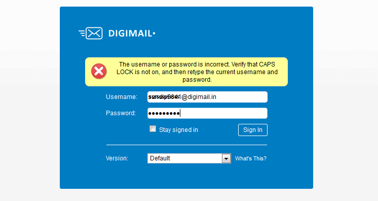 digimail password reset