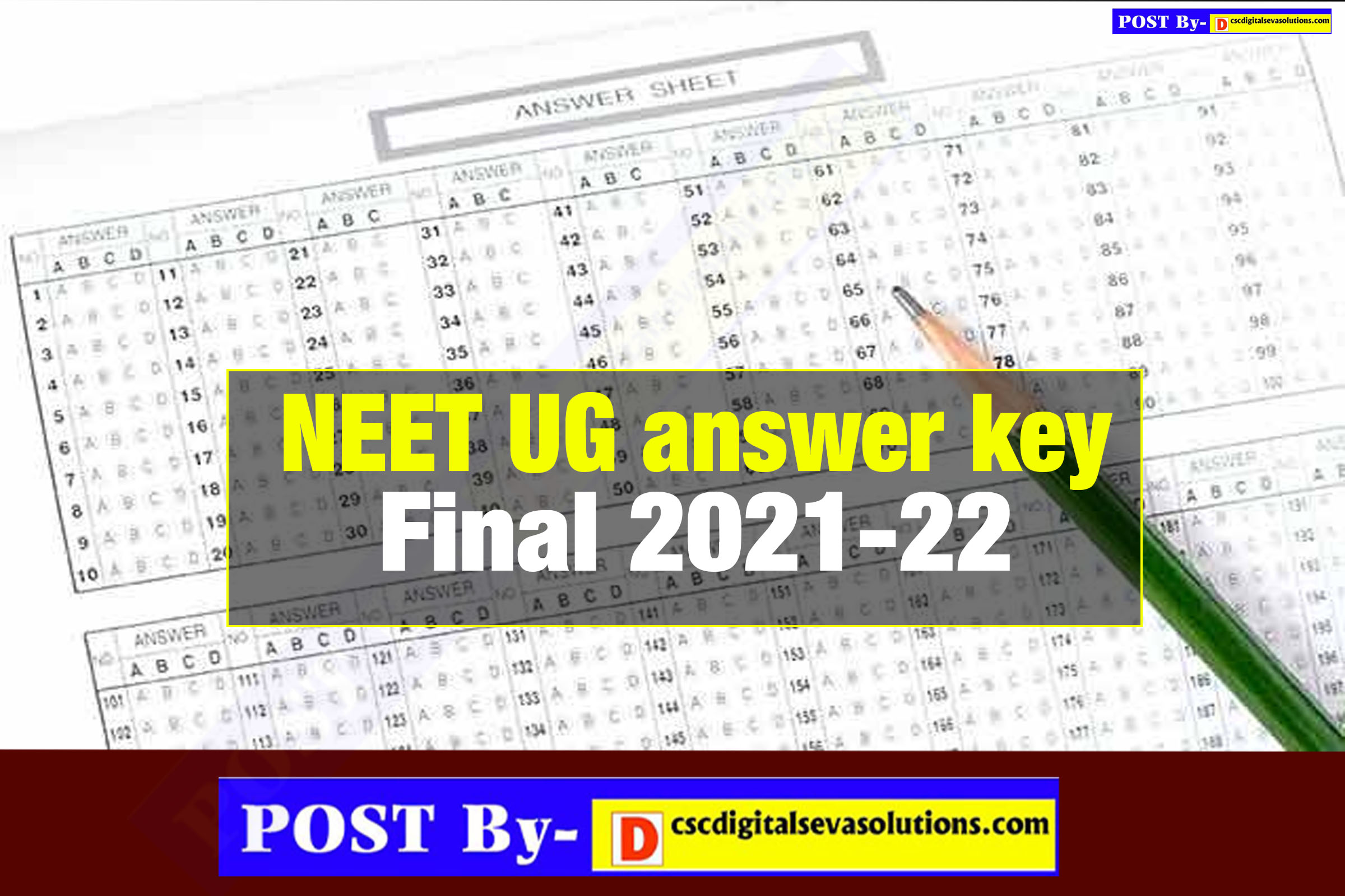 NEET UG answer key