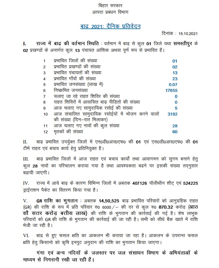 Bihar Flood Relief Scheme
