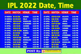 Ipl 2022 Schedule Time Table Ipl Schedule 2022: Date, Time, Fixtures, Teams, Venue Details?