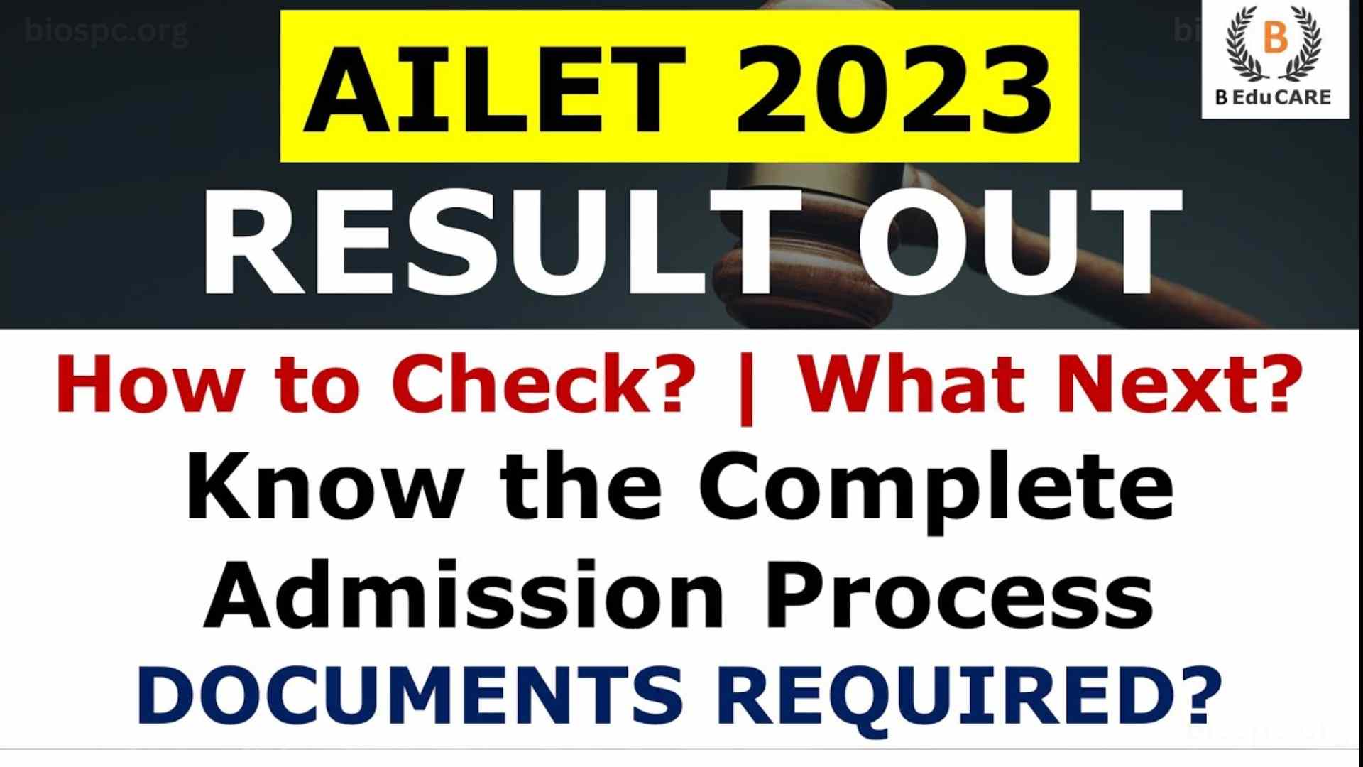 AILET BA LLB 2024 provisional allotment 1 result